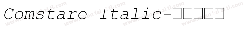 Comstare Italic字体转换